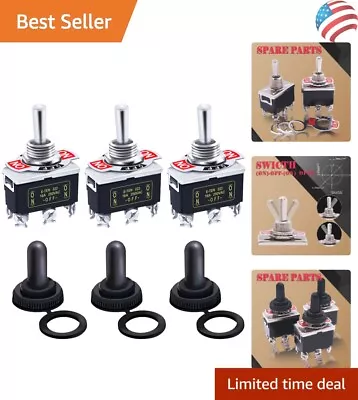 Buy 3 Pack Heavy-Duty Toggle Switch - 6 Terminal Pin - 16A 250V AC DPDT - Versatile • 17.99$