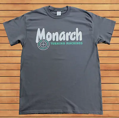 Buy Monarch Lathe T-Shirt (Rare Vintage Machine Tool Logo)  Gildan Charcoal • 16.99$