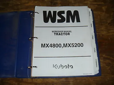 Buy Kubota MX4800 MX5200 Tractor Shop Service Repair Manual • 195.30$