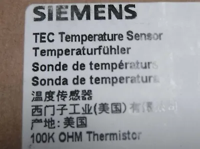 Buy Siemens   Tec Temp. Sensor  Never Installed Cond.  Free Shipping  • 45$