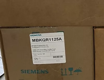 Buy MBKQR1125A 125amp 240v 2pole Main Breaker Kit Siemens P1 Panel New In Box • 495$