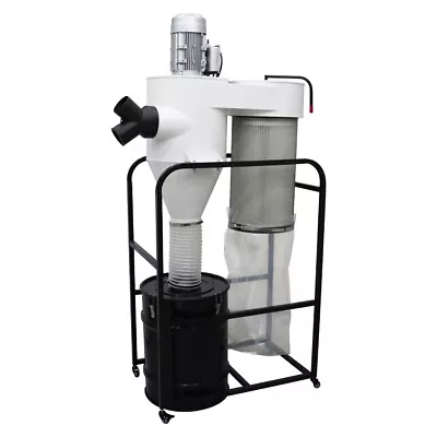Buy Mobile Base Woodworking Cyclone Dust Collector 220V 100L Precision Filter 2.2KW • 1,169$