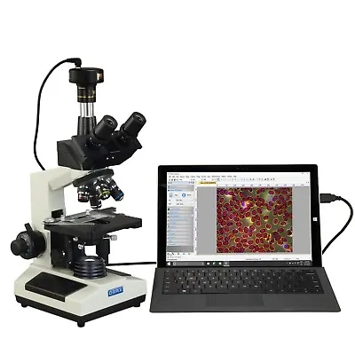 Buy OMAX 40X-2500X Darkfield Biological Trinocular Microscope + 10MP Digital Camera • 629.99$