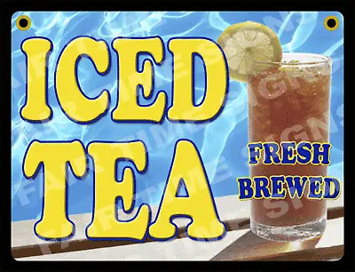 Buy ICED TEA SIGN - Concession Trailer, Stand, Dairy Bar 12  X 17  PVC • 24.99$