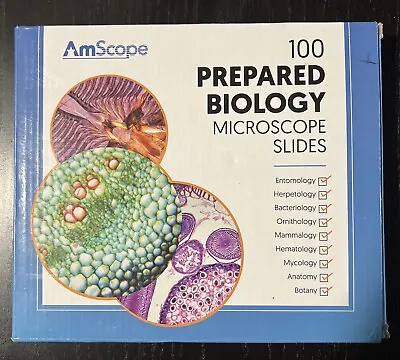 Buy AmScope PS100A 100 PC Prepared Biological Microscope Glass Slides - Set A • 40$