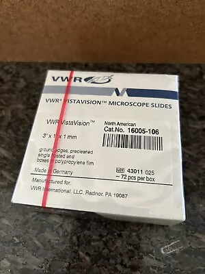 Buy VWR Vistavision Microscope Slides 16005-106 Single End Frosted, 3 X 1”, 1 Mm • 12$