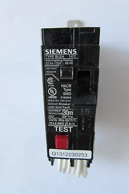 Buy Siemens BE115H Circuit Breaker, 15 Amp, 1 Pole, 120 Volt, Ground Fault, Bolt-On • 274$