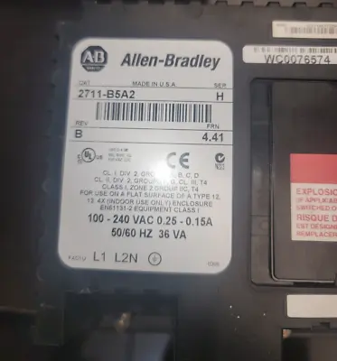 Buy Allen Bradley 2711-B5A2 /C PanelView 550 5.5  Monochrome Touch Screen Stock 4313 • 2,323.66$