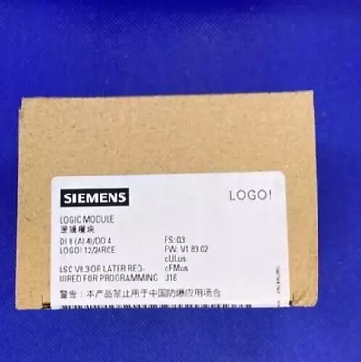 Buy New Siemens 6ED1052-1MD08-0BA1 6ED1 052-1MD08-0BA1 LOGO 12/24RCE Logic Module • 142.75$