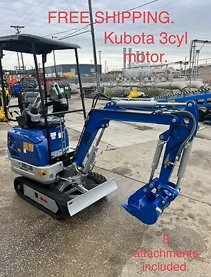 Buy NEW DHE1.5D 3,000lb Mini Excavator + 8 Attachments W/3cyl Kubota Diesel Engine🔥 • 16,500$
