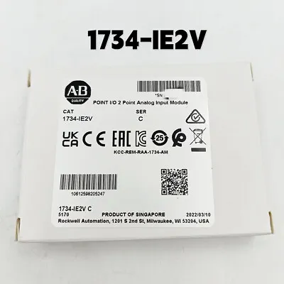 Buy New Allen-Bradley 1734-IE2V SER C 2 Point Analog PLC Input Module 1734IE2V AB • 132.25$