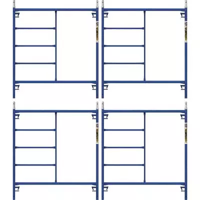 Buy Scaffolding Frame Safertstack 5 Ft. X 5 Ft. Steel Mason Blue Powder Coat 4-Pack • 481.39$