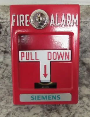 Buy Siemens Fire Alarm Msm-k-wp Red Metal Pull Down Station No Key Free Shipping • 39.99$