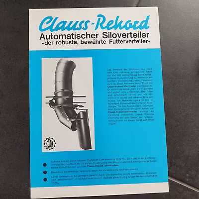 Buy CLAUSS Record Silo Distributor Hostages Tractor Tractor Brochure C • 1.09$