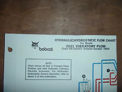 Buy Bobcat 2021 Vibratory Plow Hydraulic Hydrostatic Schematic Diagram Manual • 56.42$