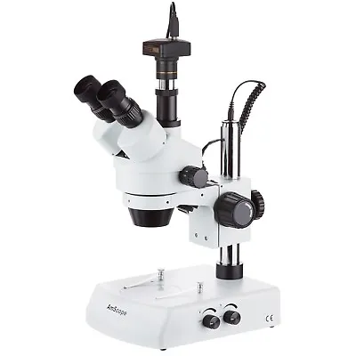 Buy 7X-90X Trinocular Stereo Zoom Microscope With Dual Halogen Lights + 14MP Camera • 848.99$