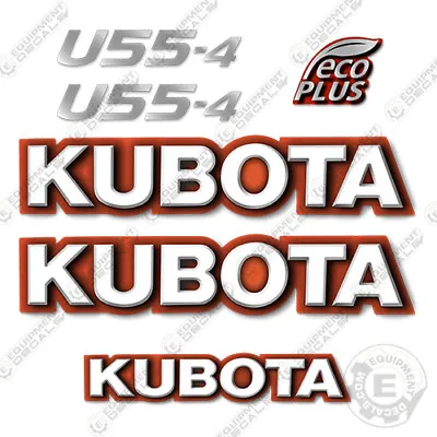 Buy Kubota U55-4 Decal Kit Mini Excavator Replacement Decals U55 4 • 94.95$