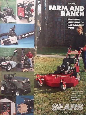 Buy Sears 1992 Craftsman Farm Catalog Color Lawn Garden Tractor Tools Tiller Chainaw • 139.95$
