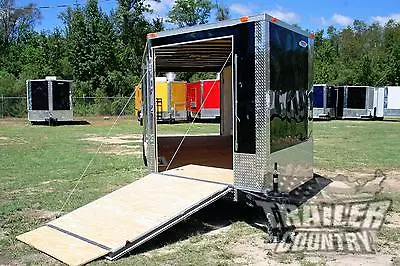 Buy NEW 8.5 X 24 Enclosed Cargo Snowmobile Toy Car Hauler Landscape Trailer W/Ramps • 1$