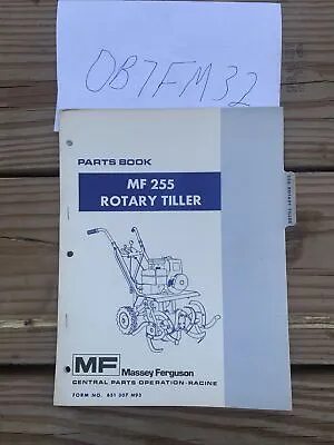 Buy Massey Ferguson MF 255 Rotary Garden Tiller Parts Catalog Book  Manual OEM • 18.89$