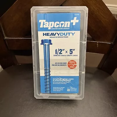 Buy Tapcon 1/2  X 5” Steel Hex Washer-Head Indoor/Outdoor Concrete Anchors (10 Pcs) • 39.99$