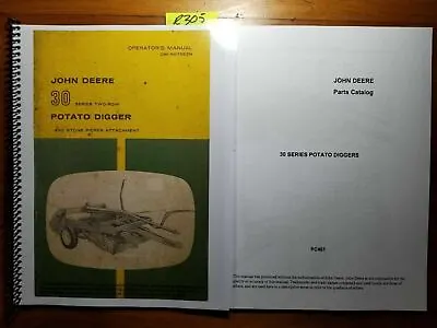 Buy John Deere 30 Series 31 32 33 Two-Row Potato Digger -1962 Operator Manual +Parts • 21.49$