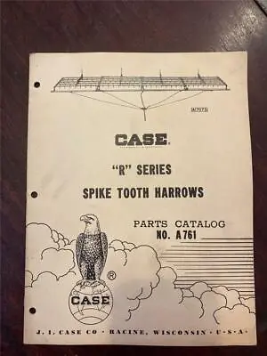 Buy Vintage Case R Series Spike Tooth Harrow Part Catalog A761 - 11/1958 • 12$