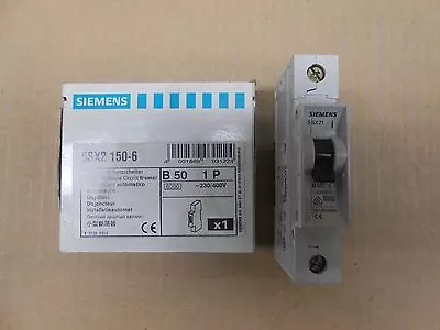 Buy 1 Nib Siemens 5sx2 150-6 5sx2150-6 Circuit Breaker 50a 1pole 230/400v Curve B • 15.50$