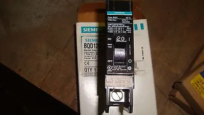 Buy Siemens Bqd120 Molded Case Circuit Breaker 1p 20a 50/60hz 277v • 23.95$