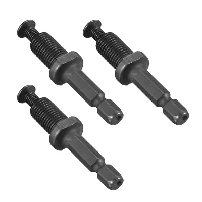Buy 3pcs 3/8-24UNF Thread Keyless Drill Chuck Adapter Hex Shank For Impact Driver • 12.22$