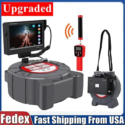 Buy High-end 50M Pipe Inspection Camera 512HZ Signal 9  1080P LCD Drain Sewer Camera • 1,255.99$