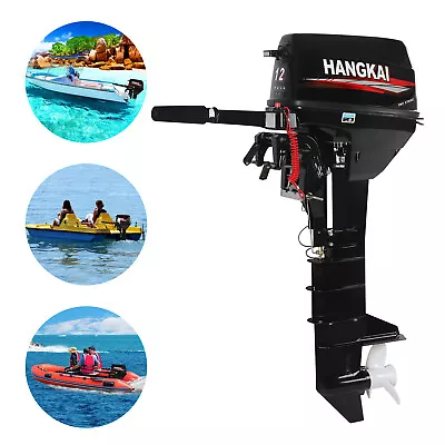 Buy Outboard Motor 12hp Boat Engine W/ Water Cooled CDI Long Shaft  Aluminum Alloy • 1,188$