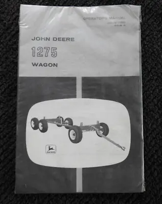 Buy 1969 JOHN DEERE No. 1275 (CORN BEEN HAY) WAGONS OPERATORS MANUAL MINT SEALED • 22.95$