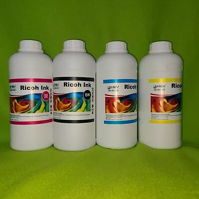 Buy 4 Color 1000ml Ink  CMYK No White, For Anajet MPower And Ricoh Ri Printers. • 320$
