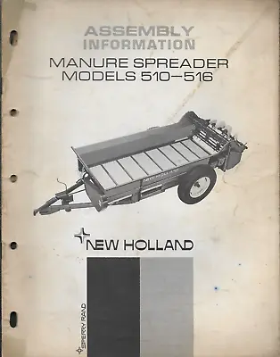 Buy NEW HOLLAND MANURE SPREADER Model 510-516 #41051025 Assembly Information • 19.95$