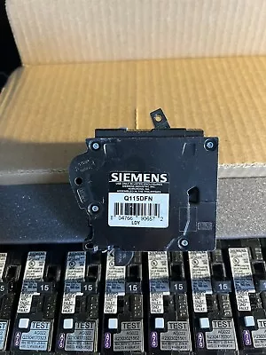 Buy 12 Siemens Q115DFN 15A 120V Plug-In Circuit Breaker Arc Fault GFCI New • 400$