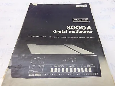 Buy Fluke 8000A Digital Multimeter P/N 347906 Manual • 19.99$