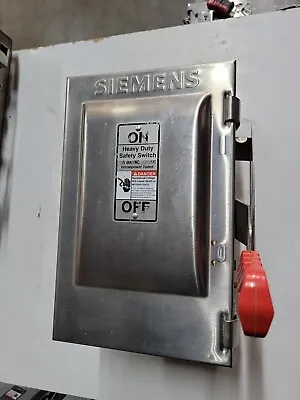 Buy Siemens HNF361S Heavy Duty Safety Switch 30A 600VAC 250VDC Water-tight Stainless • 404.99$