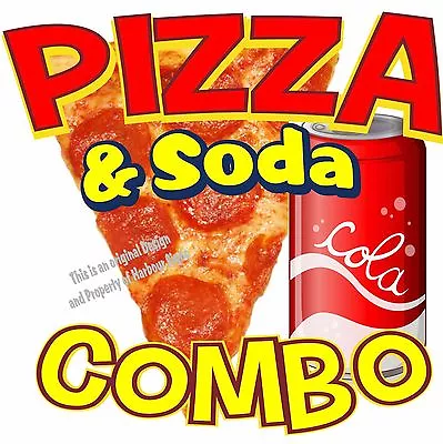 Buy Pizza Soda Combo Decal 14  Italian Restaurant Concession Food Truck Sticker • 16.99$