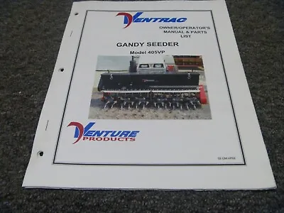 Buy Ventrac 405VP Gandy Seeder Parts Catalog & Owner Operator Manual OM-VP03 • 88.75$