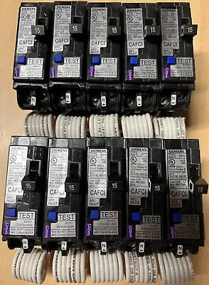 Buy LOT OF 10 SIEMENS QA115AFC AFCI 15A BREAKER (with Pigtail Wire) NEW • 394.99$