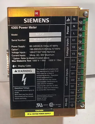 Buy 1 Used Siemens Dc-120 4300 Power Meter ***make Offer*** • 99.99$