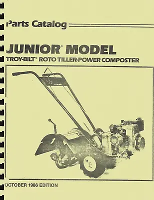 Buy Troy-Bilt Junior Parts Manual 1986 • 22.99$