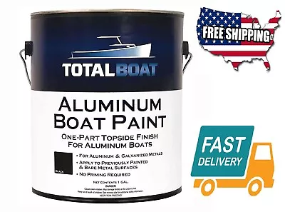 Buy 1 Gallon Bottle Aluminum Paint Canoes Bass Boat Dinghie Duck Pontoon Black Color • 175.99$