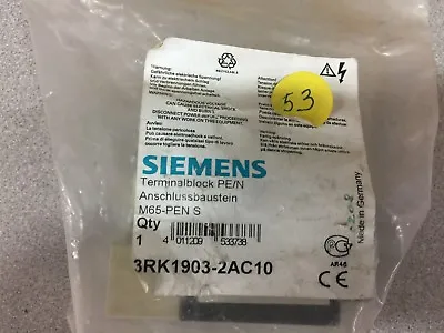 Buy New In Original Packaging Siemens Terminal Block Pe/n 3rk1903-2ac10 • 48$