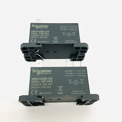 Buy Lot Of 2 Schneider Electric 92s11a22d-120  Power 8 Pin Relay • 34.99$