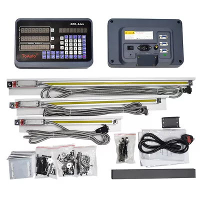 Buy ToAuto 18  20  40  Linear Scale 3Axis Digital Readout DRO Display Mill Kit, US • 204.99$