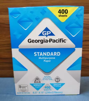 Buy GEORGIA-PACIFIC COPY PRINTING PAPER LETTER 8.5 X 11 BRIGHT WHITE 400 Sheets • 8.99$