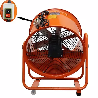 Buy 20  Movable Axial Fan Cylinder Pipe Spray Booth Paint Fumes Blower 220V 1450 Rpm • 249$
