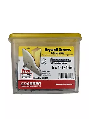 Buy Grabber VB308 #6 X 1-1/4 In. Coarse Phillips Scavenger Head Drywall Screws 5 Lb. • 22.49$
